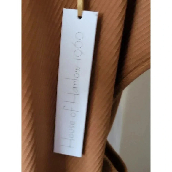 House Of Harlow 1960 Ribbed Knit One Shoulder Midi Bodycon Dress Size S - Picture 5 of 8